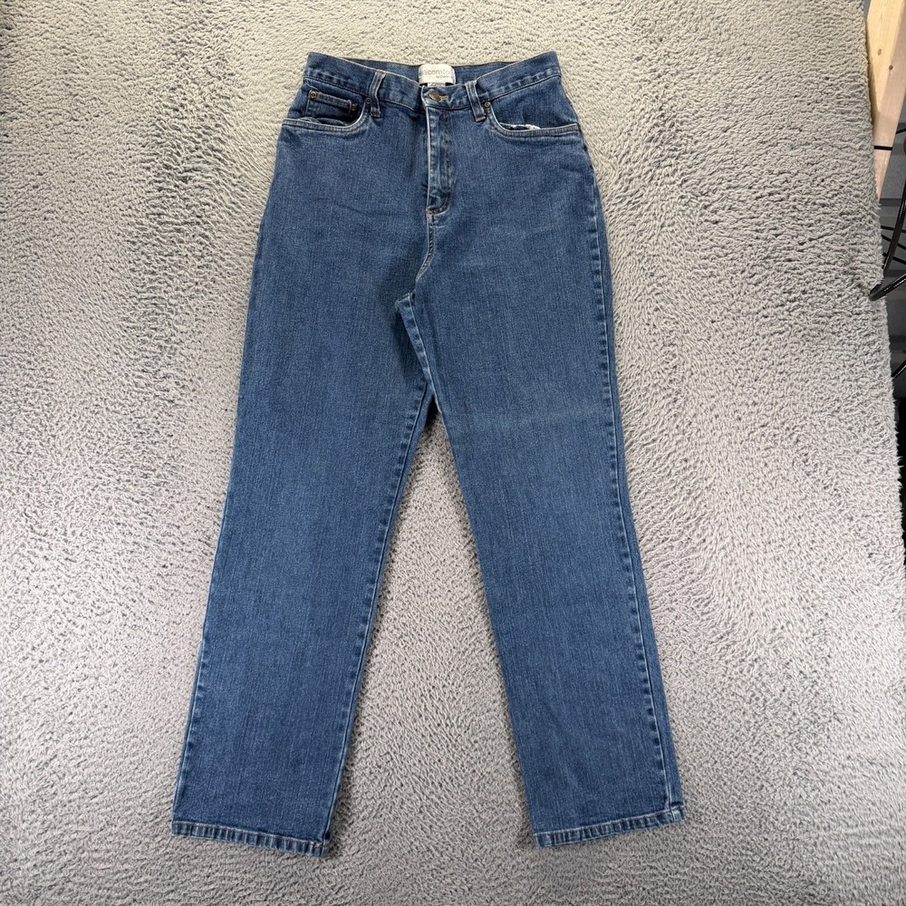 Chadwick's Jeans Womens 12 Blue Cotton Denim Straight Workwear Travel Stretch